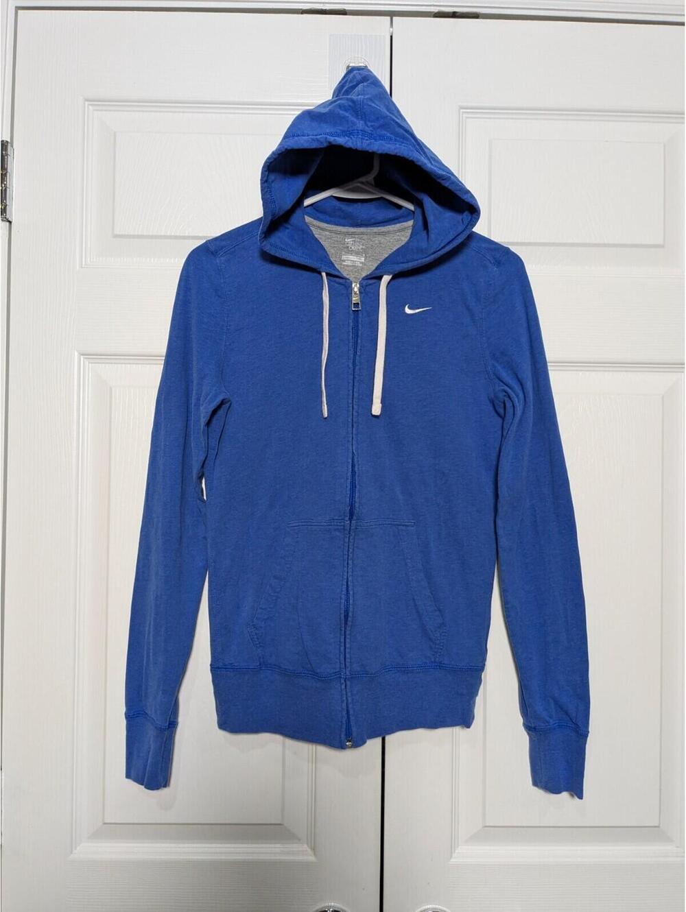 Nike Women's The Athletic Dept. Blue Vintage 2005 Hoodie, Cotton, Medium, Fitted - Picture 3 of 13